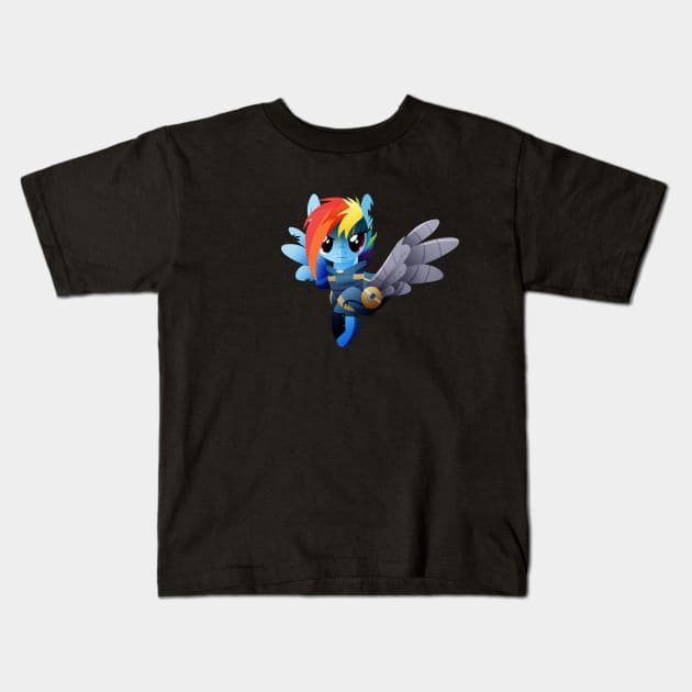 Warrior Rainbow Dash Kids T-Shirt by Ilona's Store